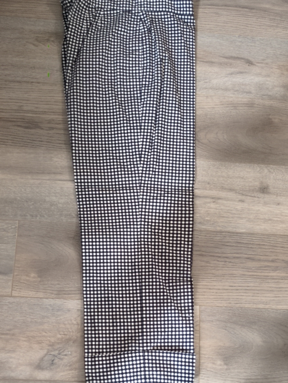 Nine West Black and White Gingham Pants